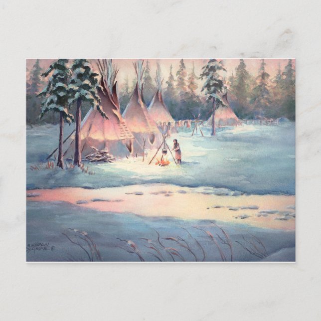 Cartão Postal CHORES TIPI CAMP de SHARON SHARPE (Frente)