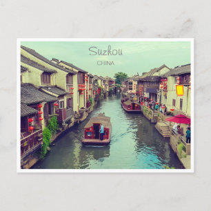 Cartão Postal Chou Xing Hua Suzhou Scenery vintage arte chinesa