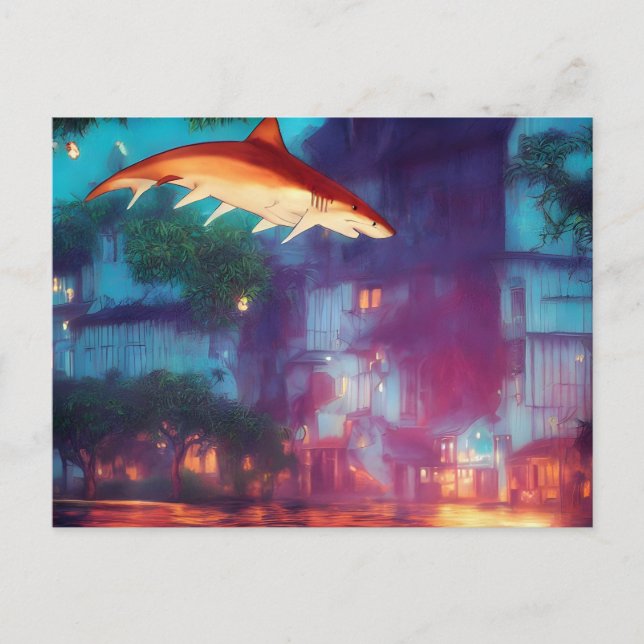 Cartão Postal Choveu Tubarões (Frente)