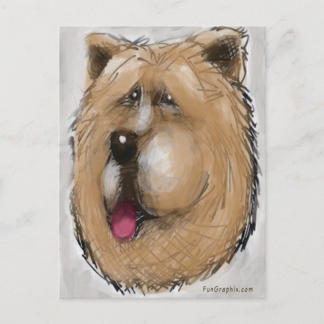 Cartão Postal Chow Chow (Frente)