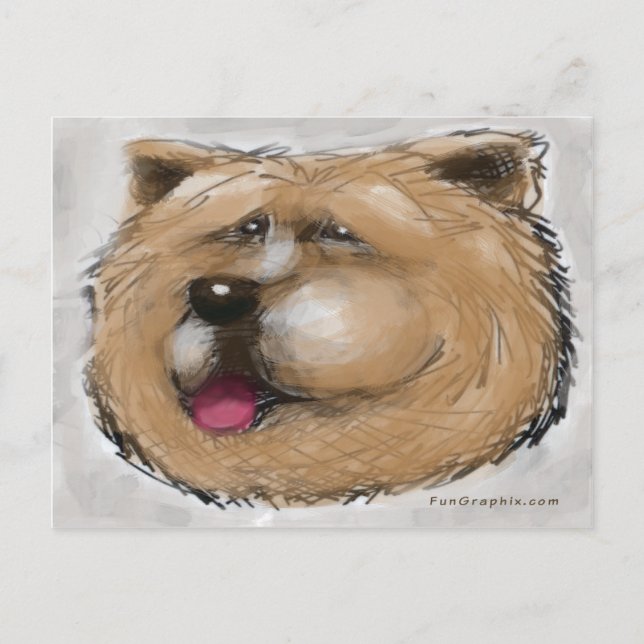 Cartão Postal Chow Chow (Frente)