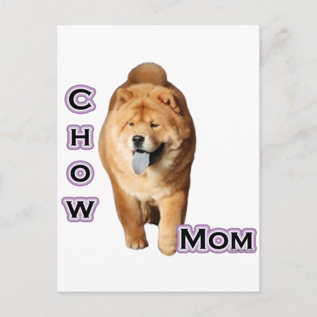 Cartão Postal Chow Chow Mãe 4 (Frente)