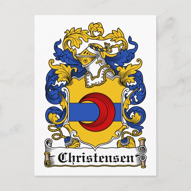 Cartão Postal Christensen Family Crest (Frente)