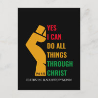Christian Black History Month Sim Posso Postcard