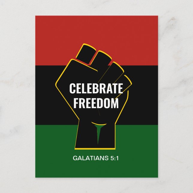 Cartão Postal Christian CELEBRATE LIBERDADE (Frente)