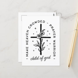 Cartão Postal Christian cita criança de deus oradora guerreira