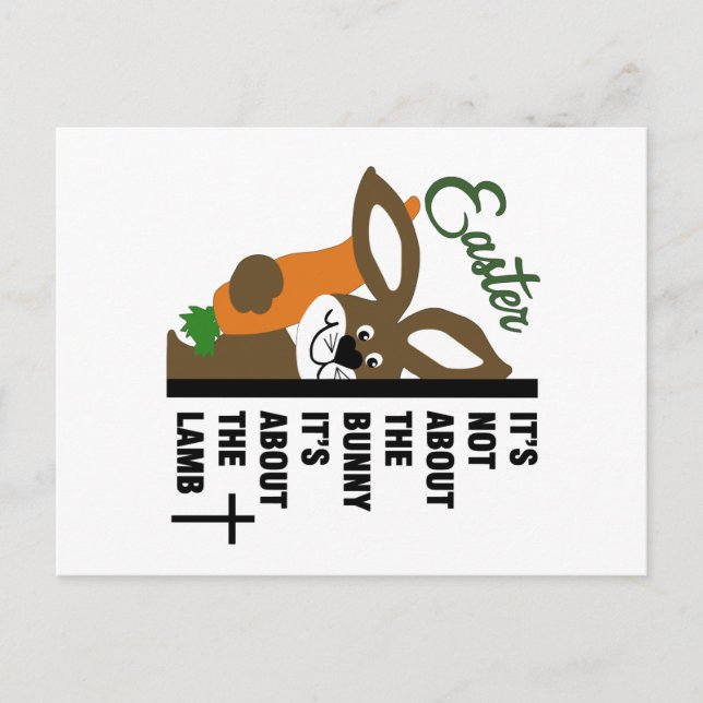 Cartão Postal Christian Easter Bunny (Frente)