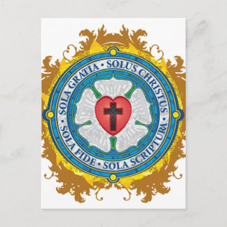 Cartão Postal Christian Gift Luther Rosa Jesus cruza os anjos de