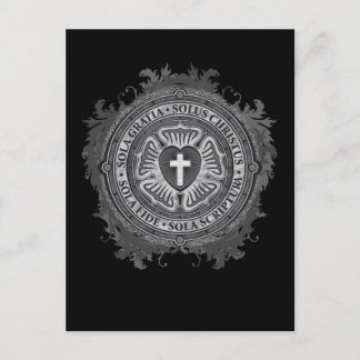 Cartão Postal “CHRISTIAN GIFTS” Luther Rose Christian Jesus Lord