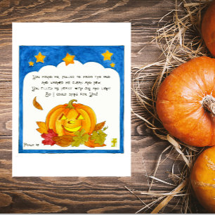 Cartão Postal Christian Jack O Lanterna Pumpkin