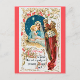 Cartão Postal CHRISTMAS 3 reis adoram Jesus