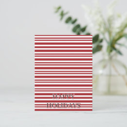 Cartão Postal Christmas Candy Cane Stripes