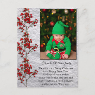 Cartão Postal Christmas Card With a Smiling and Happy Baby.