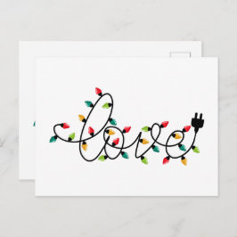Cartão Postal Christmas Lights Love