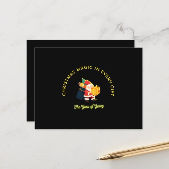 Cartão Postal Christmas Magic in Every Gift (Frente/Verso In Situ)