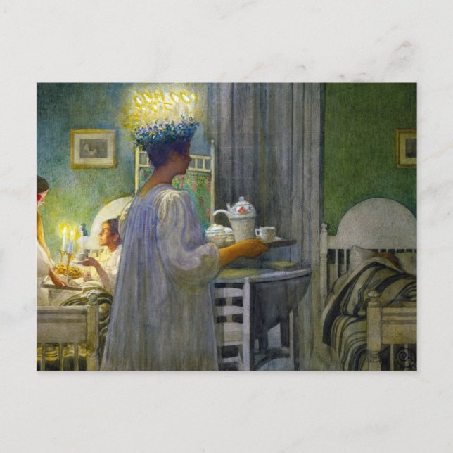 Cartão Postal Christmas Morning, The Feast of Saint Lucy (Frente)