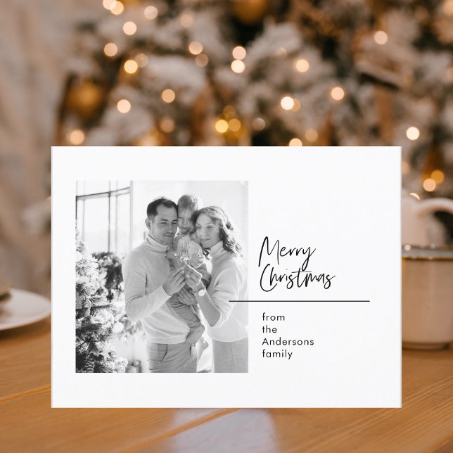 Cartão Postal Christmas Photo Family Card | Merry Christmas (Criador carregado)