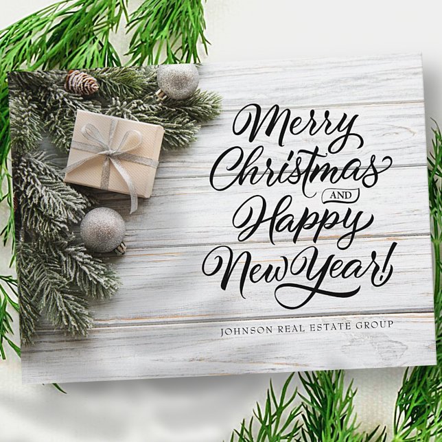 Cartão Postal Christmas Pine Tree Merry Christmas Greeting (Criador carregado)