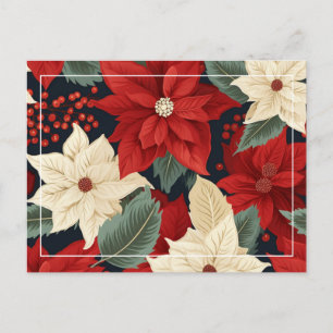 Cartão Postal Christmas Poinsettia