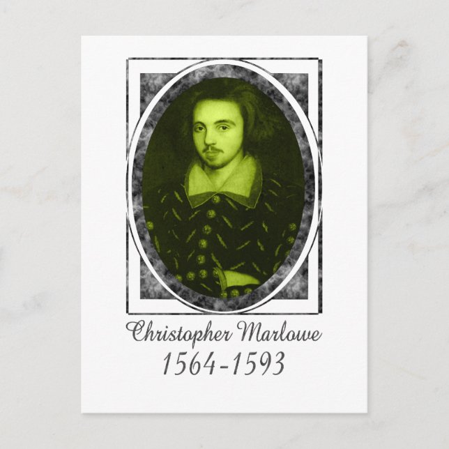 Cartão Postal Christopher Marlowe (Frente)