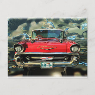 Cartão Postal Chrome Chevy 57 Frente
