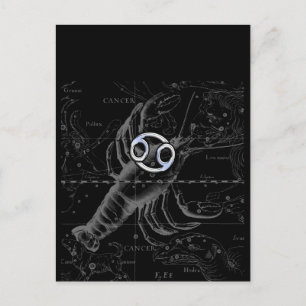 Cartão Postal Chrome como Cancer Sinal em Hevelius Engraando