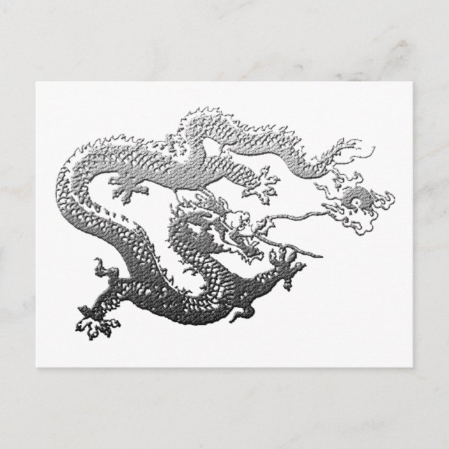 Cartão Postal Chrome Paint Dragon (Frente)