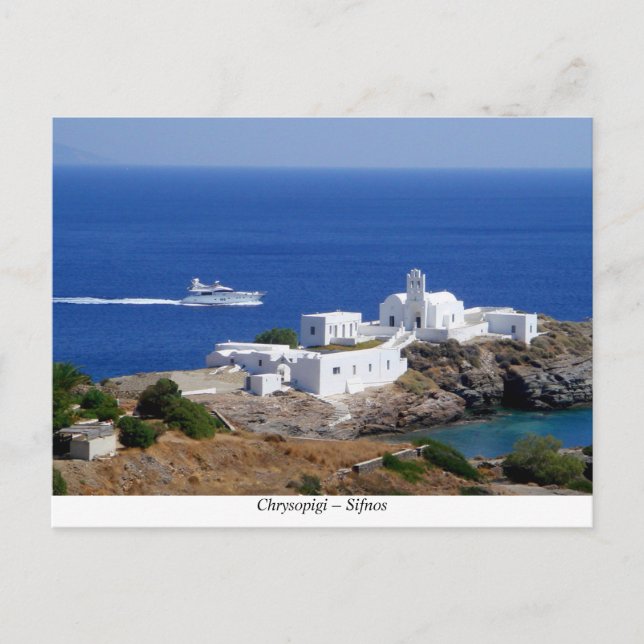 Cartão Postal Chrysopigi - Sifnos (Frente)