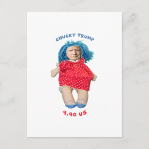 Cartão Postal Chucky Donald Trump Doll