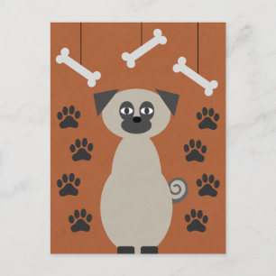 Cartão Postal Chug the Pug