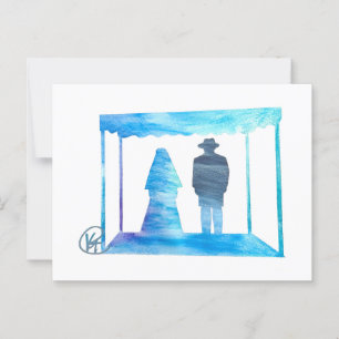 Cartão Postal Chupah - Arte de Casamento Judaico