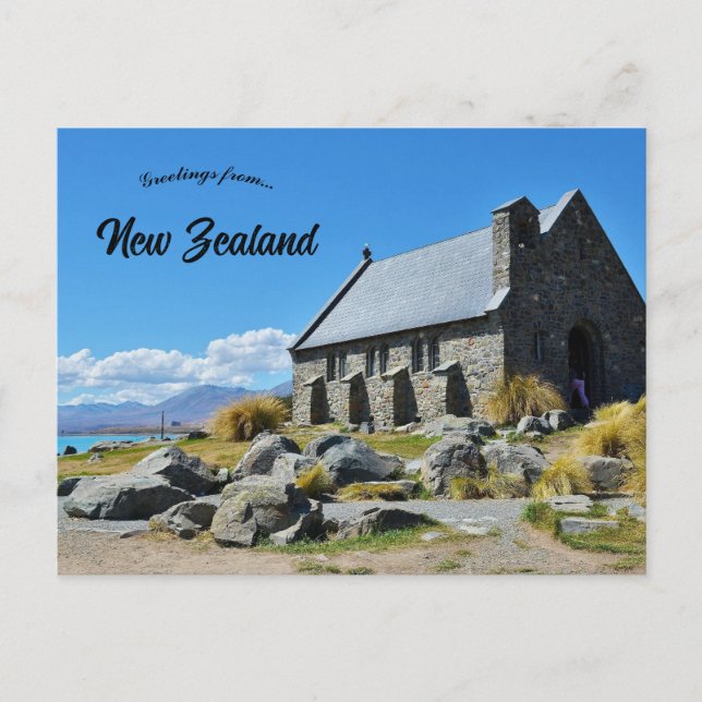 Cartão Postal Church of the Good Shepherd Tekapo New Zealand (Frente)