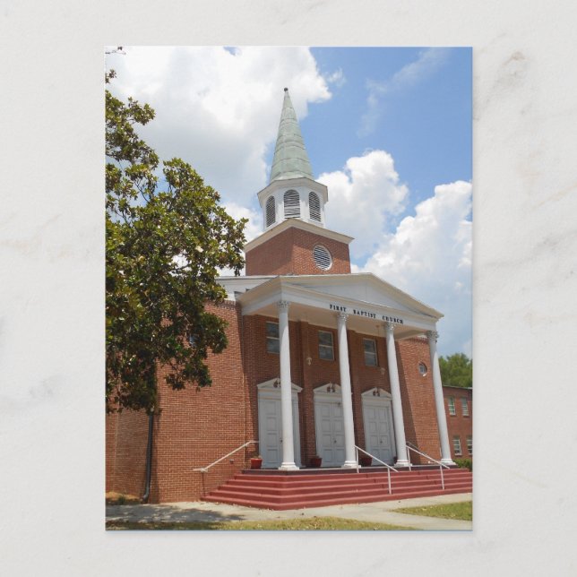 Cartão Postal Church Street, Dade City Florida (Frente)