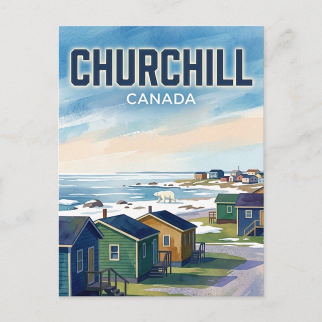 Cartão Postal Churchill Canadá (Frente)