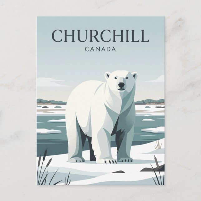 Cartão Postal Churchill Canadá (Frente)