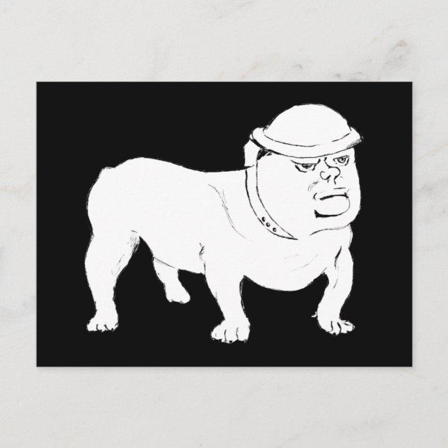 Cartão Postal Churchill como Bulldog (Frente)