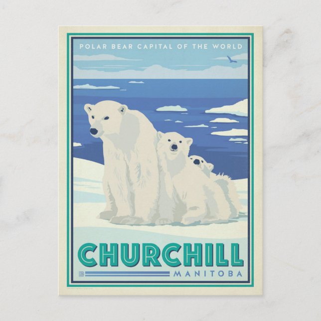Cartão Postal Churchill, Manitoba (Frente)