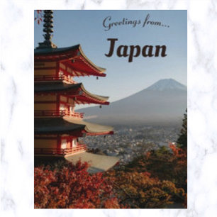 Cartão Postal Chureito Pagoda em Yamanashi Japão