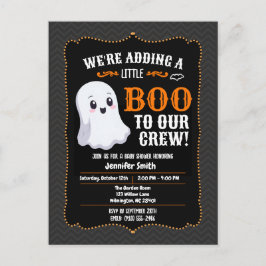 Cartão Postal Chuva de Bebê Little Boo no Halloween Fofos Fantas