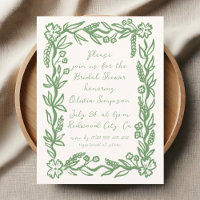 Chuva De Brida De Sage Botânica Com Script