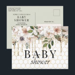 Cartão Postal Chuva de Brilho Floral em Mármore para Chá de Bebê<br><div class="desc">Convites Elegantes para Chá de Bebê com Chuva de Brilho Floral em Mármore apresentam um design elegante e neutro de flores em aquarela, favo de mel e chuva de brilho com as informações do seu convite para o Chá de Bebê. Perfeito para a celebração especial da futura mamãe na primavera,...</div>