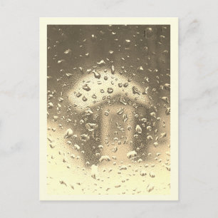 Cartão Postal Chuva do congelando na janela