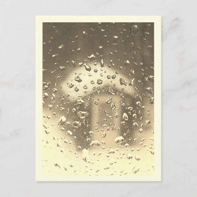 Cartão Postal Chuva do congelando na janela (Frente)
