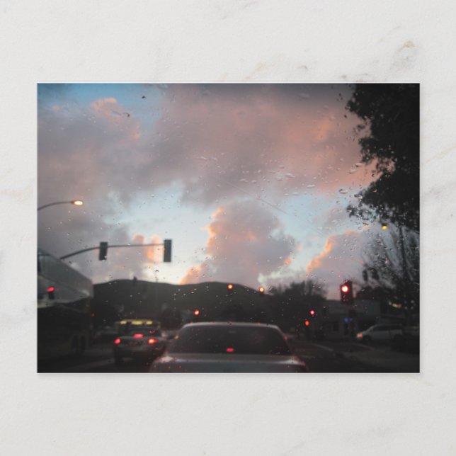 Cartão Postal Chuva Falhando ao Sol em San Luis Obispo, CA (Frente)