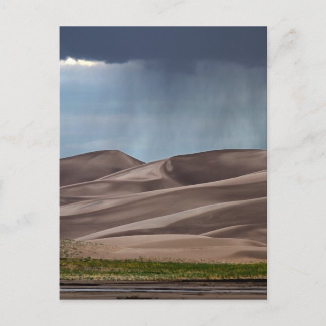 Cartão Postal Chuva nas dunas de areia do Excelente (Frente)