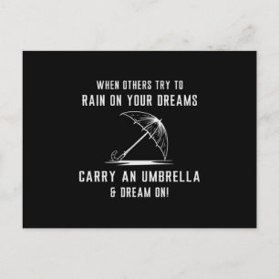 Cartão Postal Chuva Nuvem Raindrop Umbrella Clima Rainy Gift