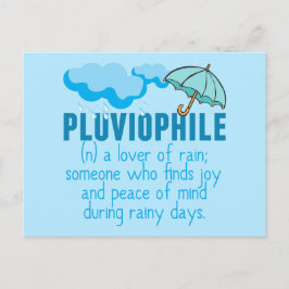 Cartão Postal Chuva Pluviofílica Sobrevoo Bonito Guarda-chuvas A