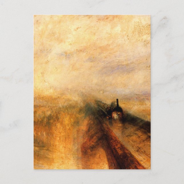 Cartão Postal Chuva, vapor e velocidade - Caminho de ferro Ocide (Frente)