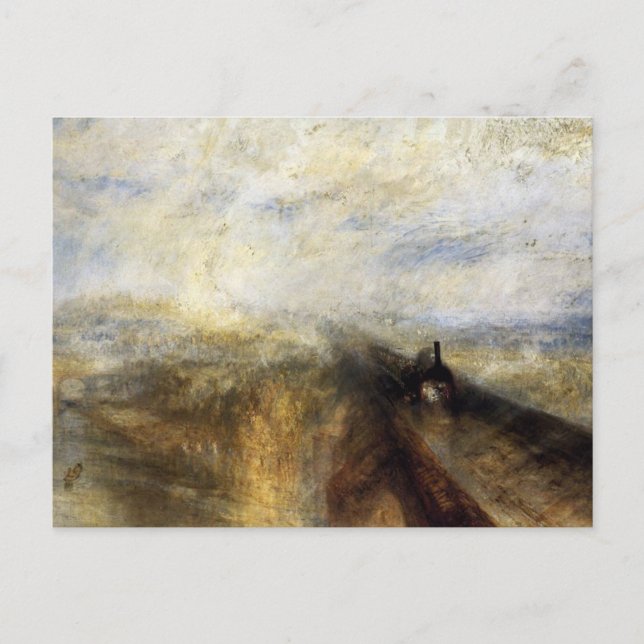 Cartão Postal Chuva Vapor E Velocidade Por JMW Turner (Frente)