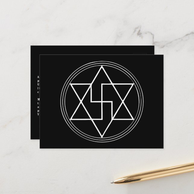 Cartão Postal Cicatrização da Geometria Vibracional e Sagrada (Frente/Verso In Situ)